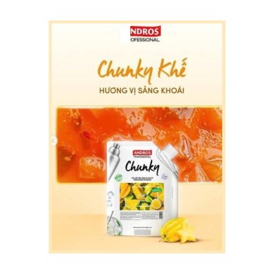 ANDROS PROFESSIONAL CHUNKY KHẾ TÚI 1KG - CHUNKY STARFRUIT